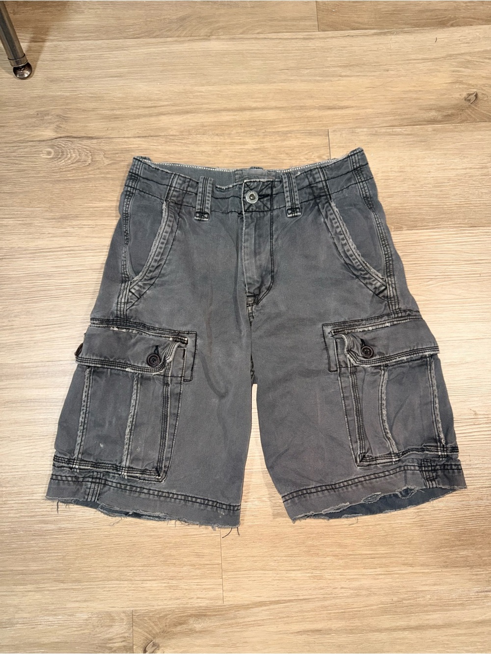 American Eagle Outfitters Charcoal Washed Cargo Shorts